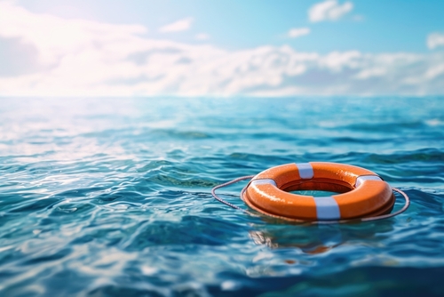 life saving ring in water